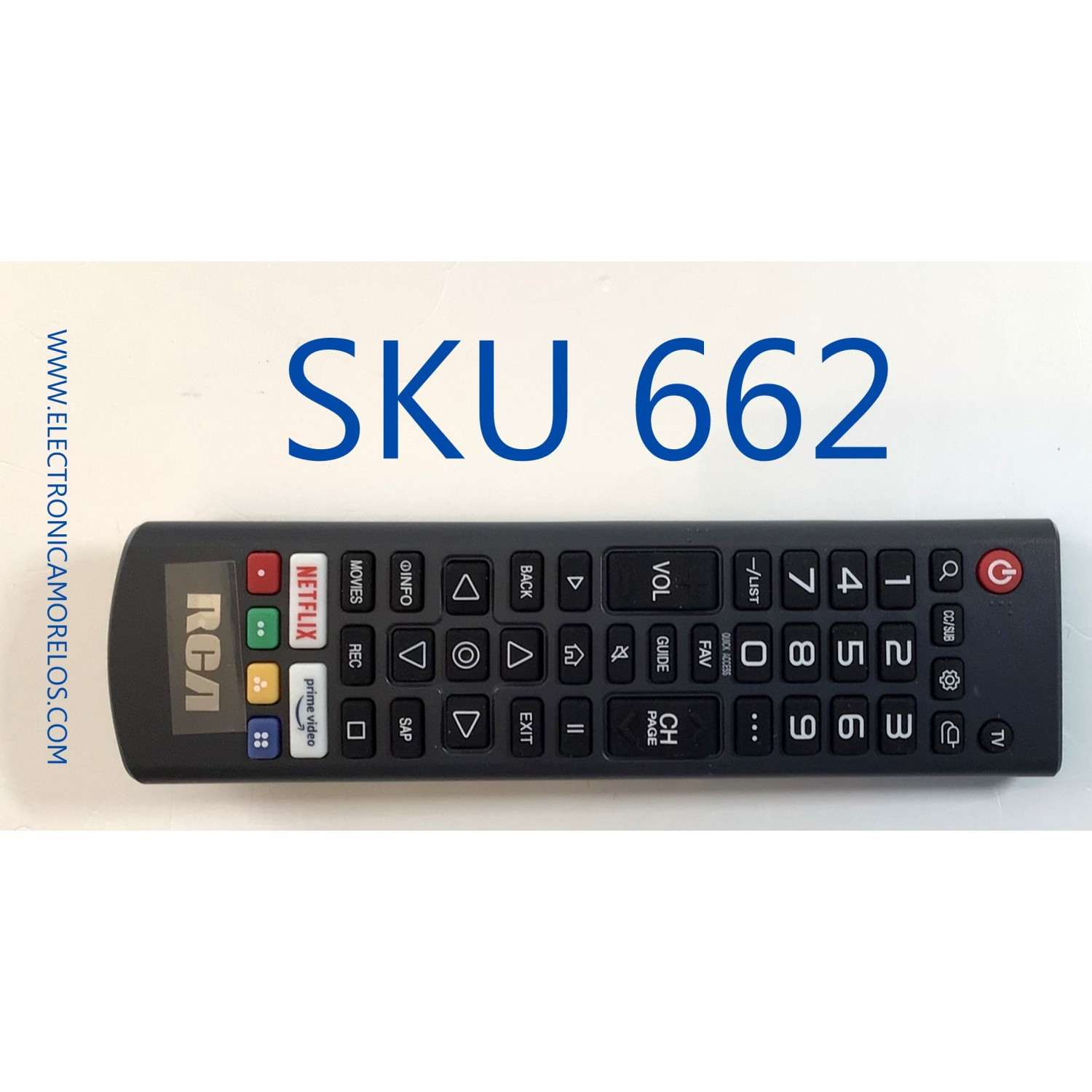 CONTROL REMOTO ORIGINAL PARA SMART TV RCA / NUMERO DE PARTE AKB76037001 / AKB76037002 / B219 / HR-B203 / OH/S2-4 / MODELO RWOSU7049 / RWOSU6547 / RWOSU6547-B / RWOSU5549 / RWOSU5847 / RWOSU5047
